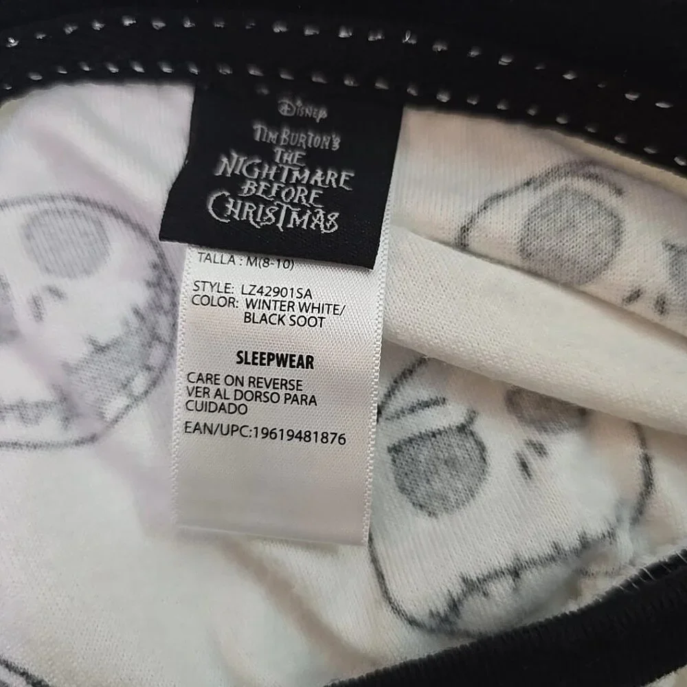 Disney Nightmare Before Christmas Soft Fleece Loungewear Pajama Top Women Medium - Picture 4 of 4